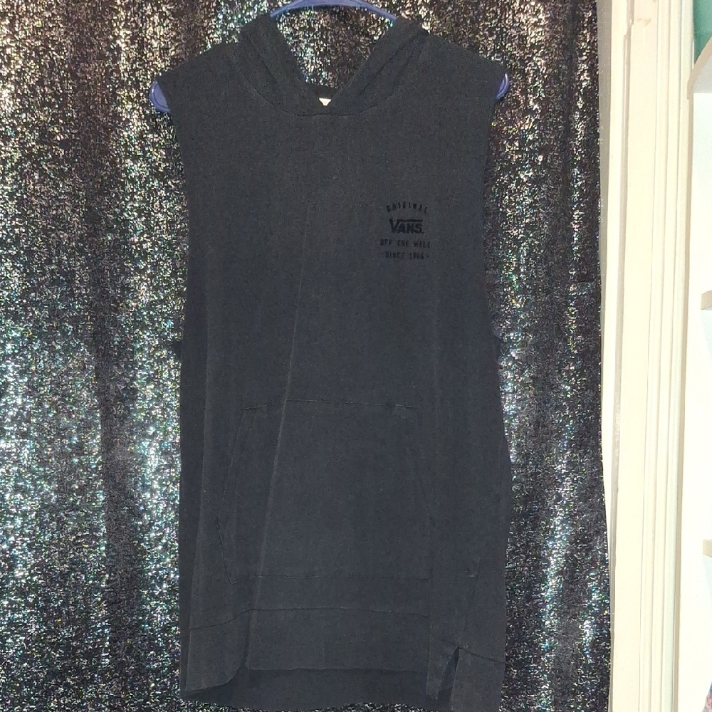 Vans Charcoal Sleeveless Hoodie